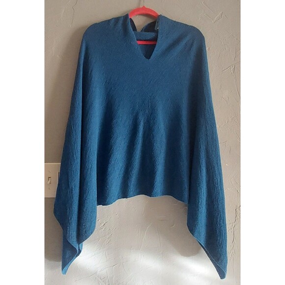 Eilen Fisher Poncho Women's Size 0/S,100 % Wool, Made In China Of Italian. - Picture 4 of 8